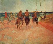 Horseman at the beach